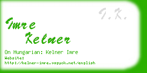 imre kelner business card